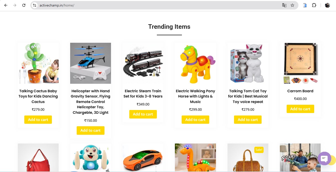 ActiveChamp Shopify store project