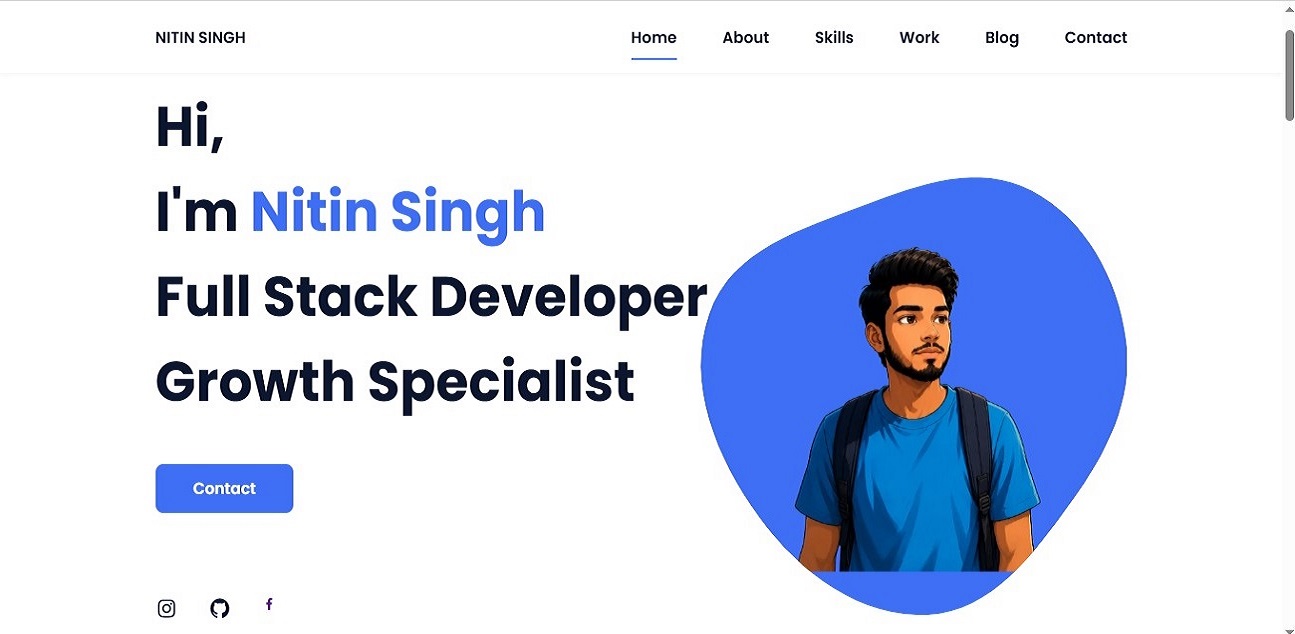 iamnitinsingh.in portfolio website project